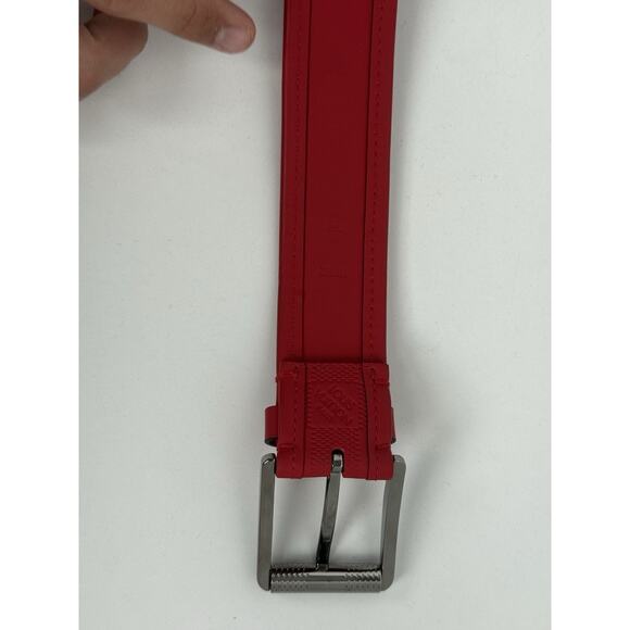 Louis Vuitton Damier Infini Ceinture Belt Red Leather Silver Hardware M9122 - Picture 6 of 7
